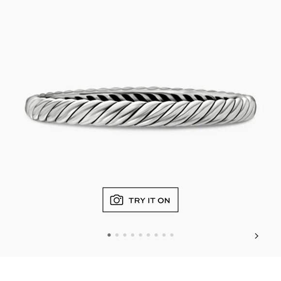 David Yurman Sculpted Cable Bracelet Silver 7 mm - Picture 2 of 7